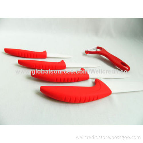 Elegant ceramic knife with high quality in acrylic holder